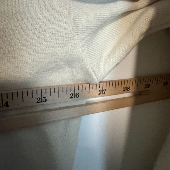 Aviator Nation Sweatshirt Unisex Vintage White Beige Medium Relaxed Crew Sweater - Picture 8 of 9